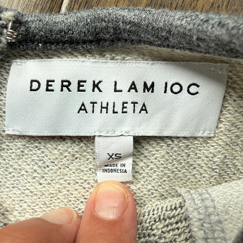 Derek Lam Athleta Dress Womens XS Grey White Excellent Colorblock French Terry - Picture 3 of 10